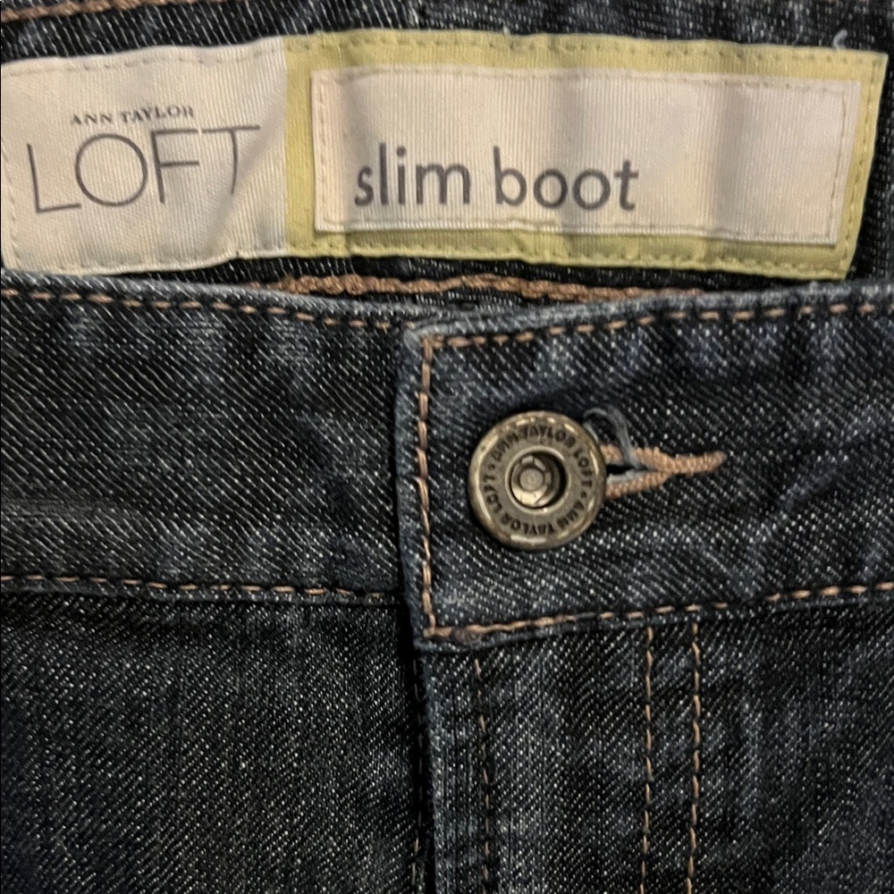 Classic LOFT Deep Indigo Blue Vintage Worn  Women's Jeans::Size 8 :: - Picture 3 of 7